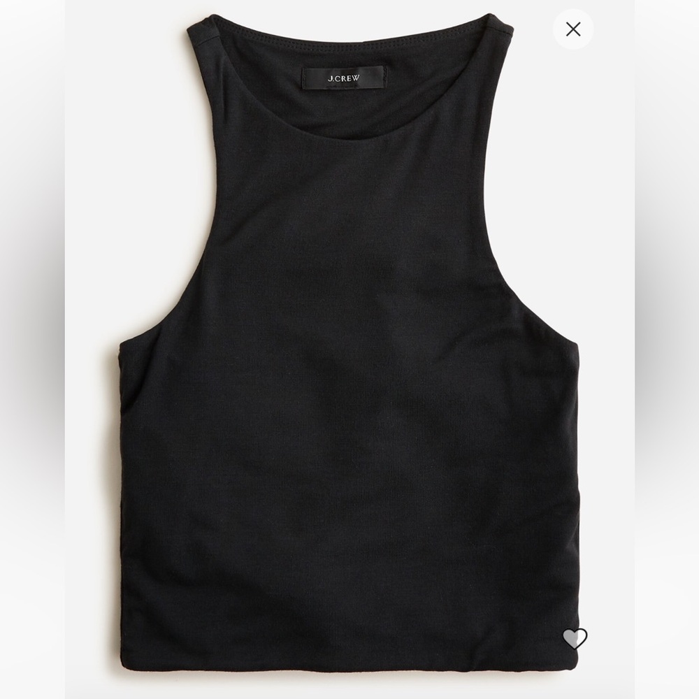 J. Crew high neck cropped cutaway tank